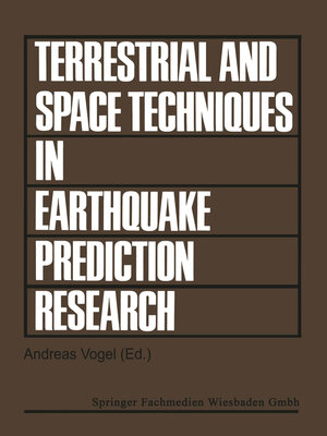 cover image of Terrestrial and Space Techniques in Earthquake Prediction Research